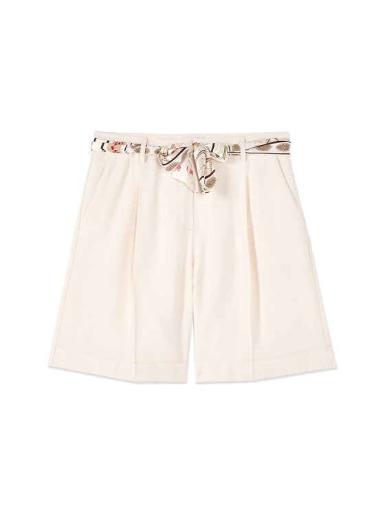 Oltre Oltre Pantaloncini di tessuto P01HR209365N021 Bianco Regular Fit