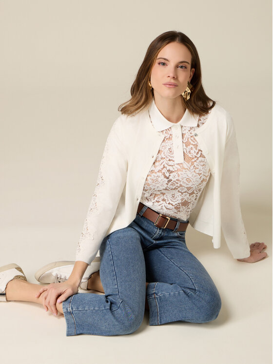 Oltre Oltre Jeans P574R108901N024 Blu Flare Fit