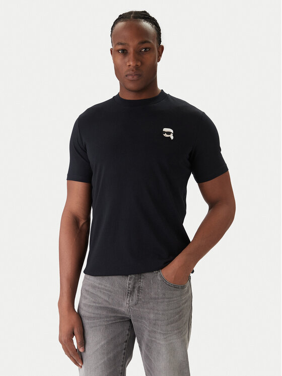 KARL LAGERFELD KARL LAGERFELD Majica 755710 561224 Mornarsko modra Regular Fit