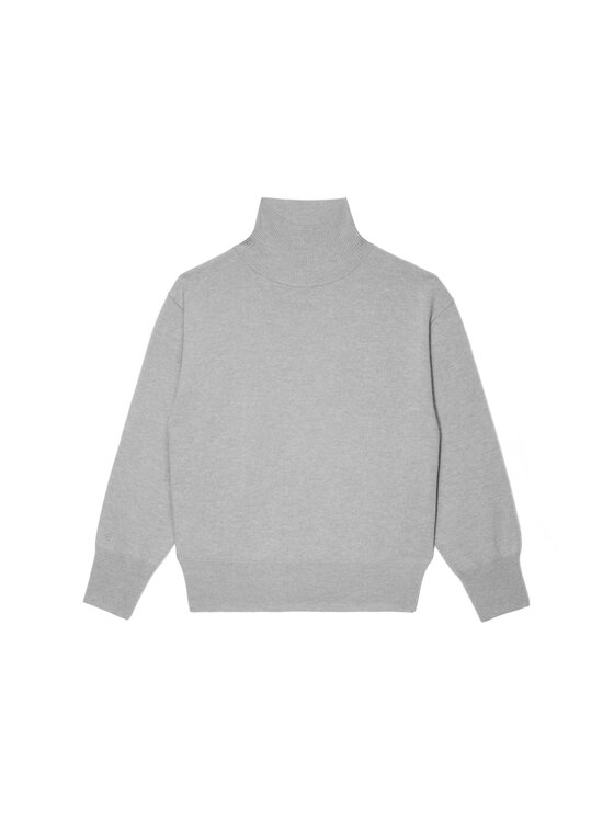 B SIDES B SIDES Golf WYSOKI MERINO Szary Regular Fit