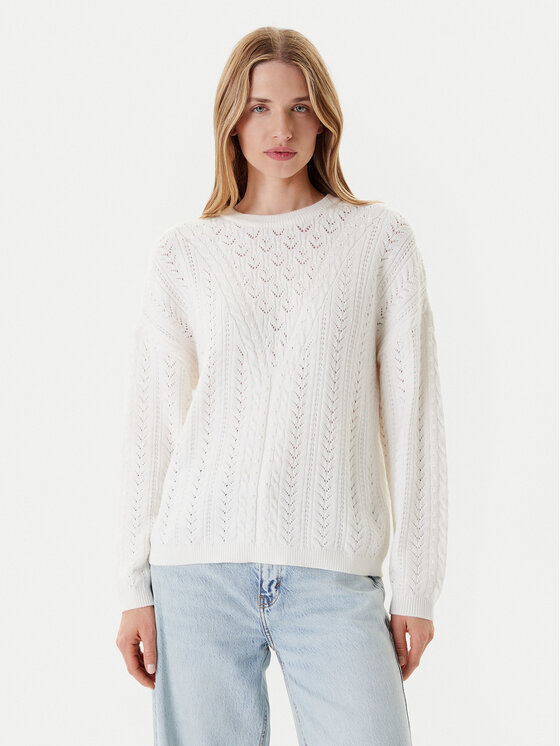 Guess Guess Svetr W5YR56 Z2ZK2 Bílá Regular Fit