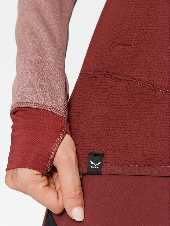 Salewa Salewa Džemperis ar kapuci Puez Hybrid Pl 27389 Bordo Regular Fit