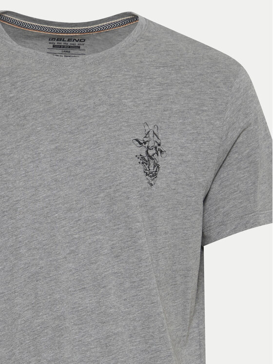 Blend Blend T-krekls 20716511 Pelēks Regular Fit