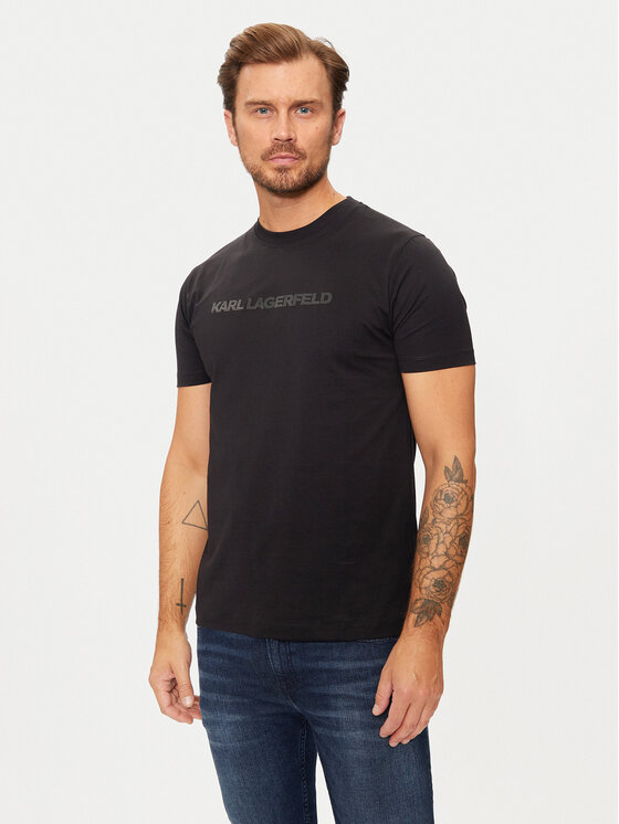 KARL LAGERFELD T-shirt 755065 544242 Crna Regular Fit