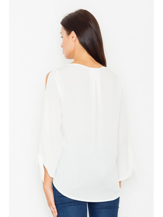 FIGL FIGL Blúzka M485 Écru Regular Fit