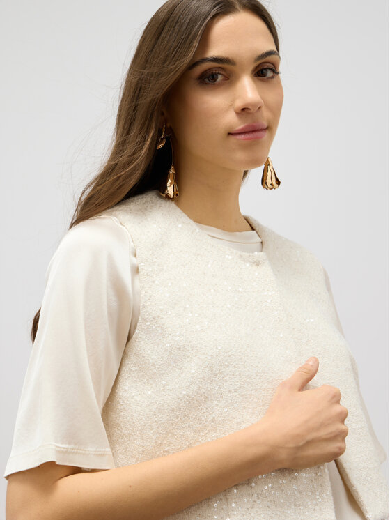 Oltre Oltre Marynarka L032R000044N021 Biały Regular Fit