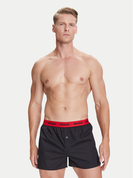HUGO HUGO Set 3 perechi de boxeri 50532565 Negru