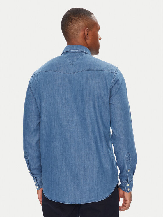 Tommy Hilfiger Tommy Hilfiger Koszula jeansowa MW0MW39429 Niebieski Regular Fit