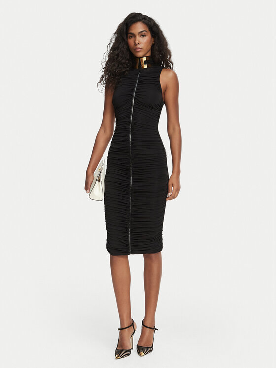 Elisabetta Franchi Elisabetta Franchi Cocktail obleka AB-036-67E2-V700 Črna Fitted Fit