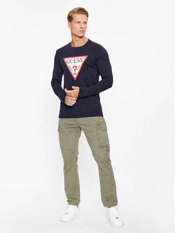 Guess Guess Longsleeve Original Logo M2YI31 I3Z14 Blu scuro Slim Fit