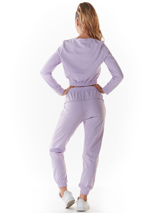 Infinite You Infinite You Bluzka M235 Fioletowy Basic Fit