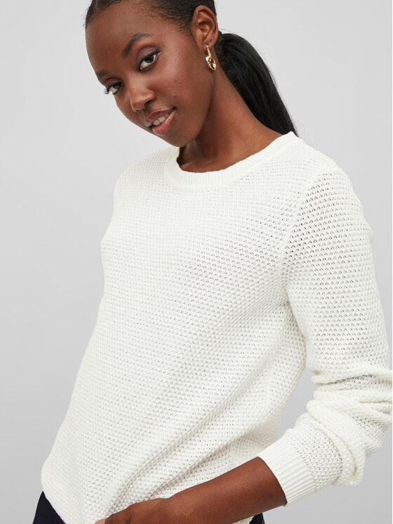 Vila Vila Maglione Dalo 14082767 Bianco Regular Fit