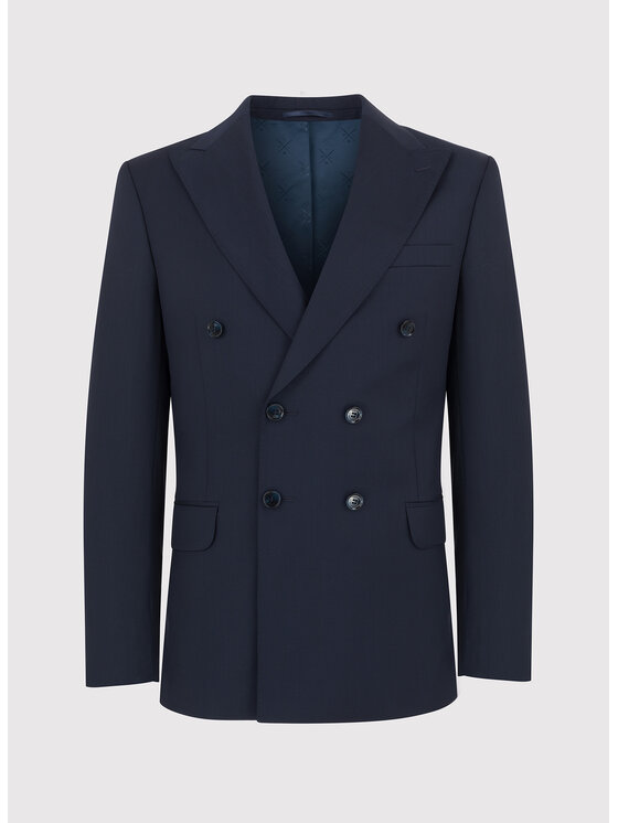 Pako Lorente Pako Lorente Marynarka P23WP-3G-038 Granatowy Slim Fit
