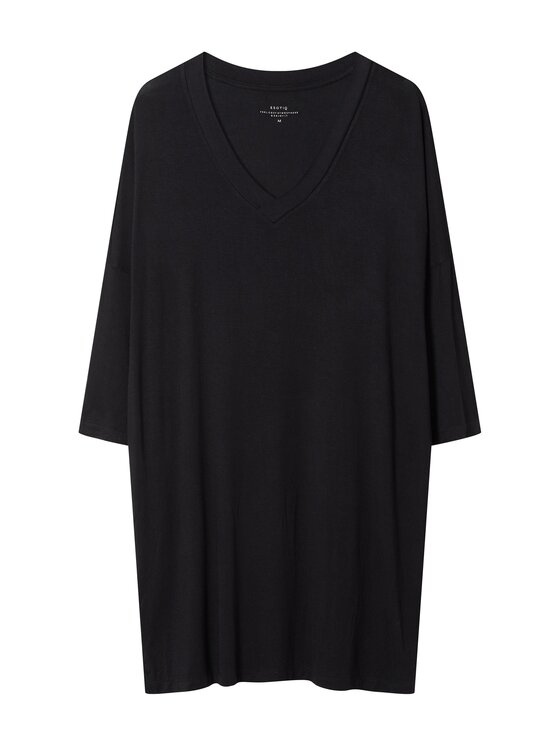 Esotiq Esotiq Koszula nocna 44096 Czarny Regular Fit