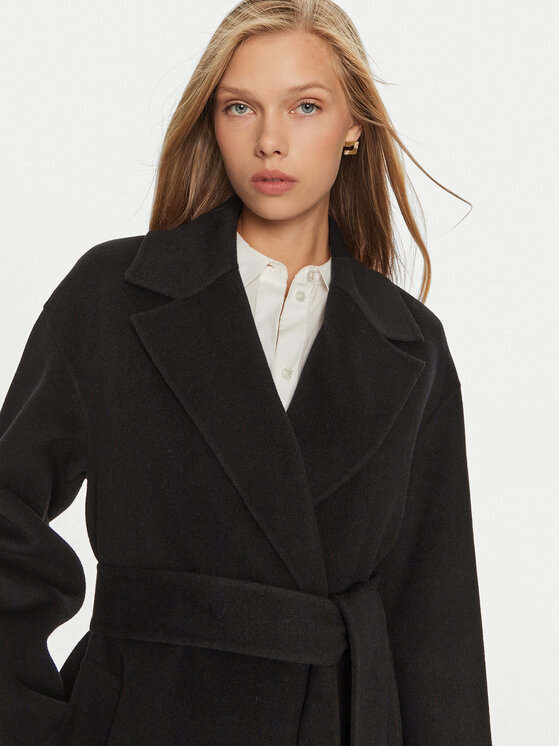 Marella Marella Cappotto di lana Marna 2423016011 Nero Regular Fit