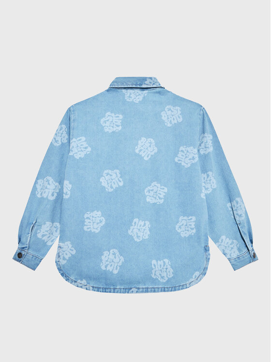 United Colors Of Benetton United Colors Of Benetton Jeanshemd 5VUGCQ01C Himmelblau Oversize