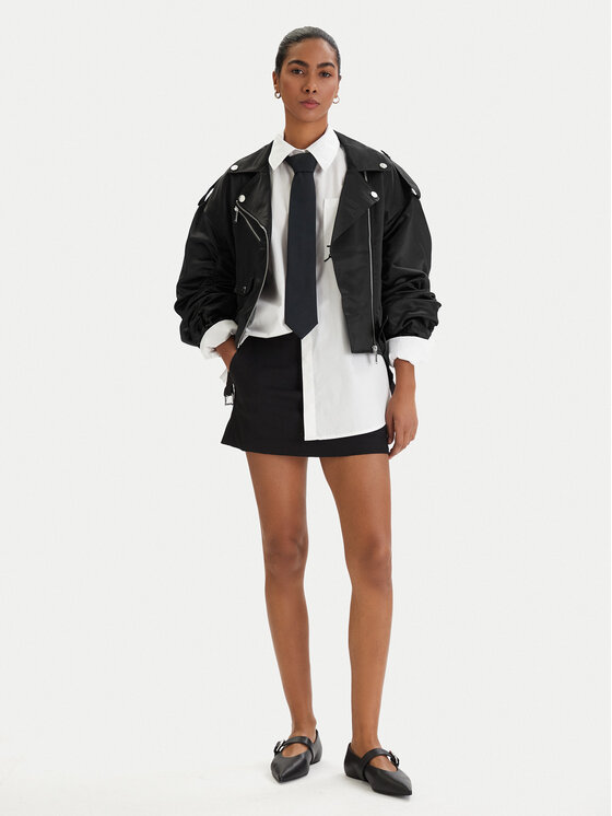 KARL LAGERFELD KARL LAGERFELD Bunda bomber B1W14002 Černá Relaxed Fit