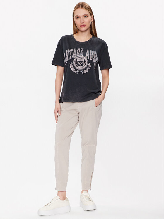 Marc Aurel Marc Aurel T-Shirt 7428 7000 73578 Szary Regular Fit