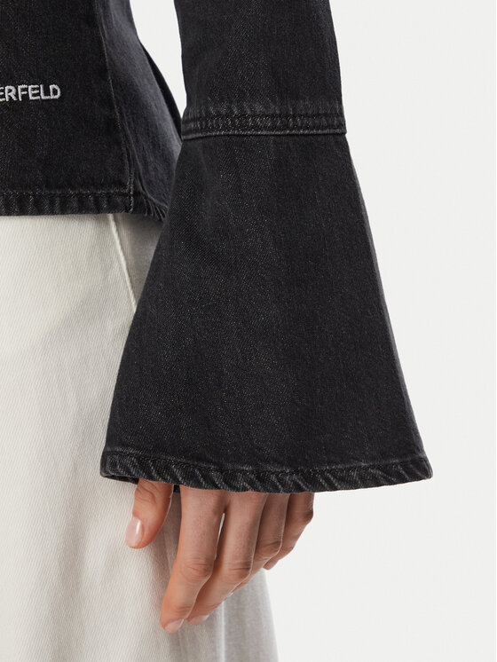 Karl Lagerfeld Jeans Karl Lagerfeld Jeans Джинсова сорочка B4W11007 Чорний Slim Fit