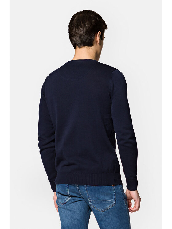 Lancerto Lancerto Sweter Jordi SW073222000070 Granatowy Regular Fit