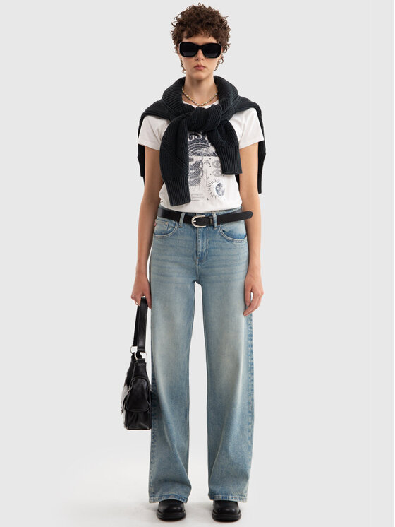 BIG STAR BIG STAR Jeansy ATREA_130_190 Niebieski Wide Leg