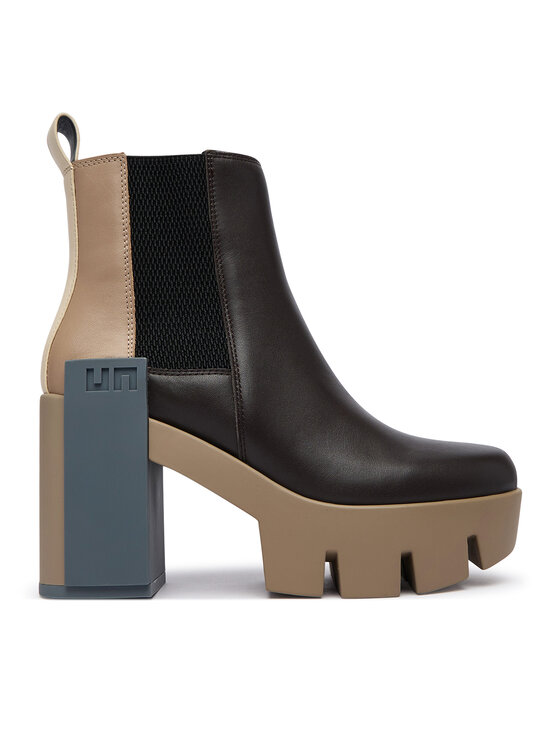 United Nude United Nude Botki Grip Chelsea Mid V 1103316116 Brązowy ciemny