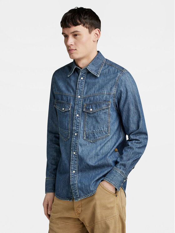 G-Star Raw Koszula jeansowa Dakota D23006-D539 Niebieski