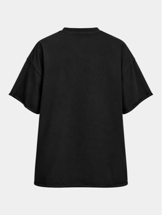 MADE BY SOCIETY MADE BY SOCIETY T-Shirt Noir Élément - T27904 Czarny Basic Fit