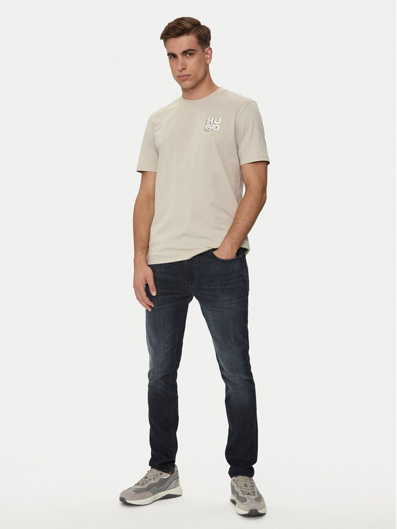 HUGO Hugo Majica Detzington241 50508944 Siva Regular Fit