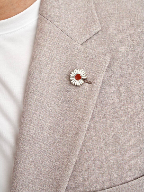 VILLARO VILLARO Marynarka MAR707 Beżowy Slim Fit