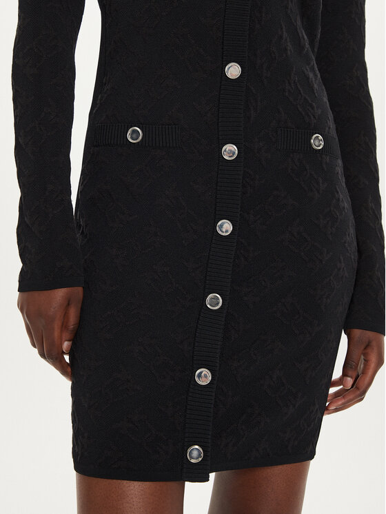 PINKO Pinko Kootud kleit Solfitaggio Abito 103974 A21T Must Slim Fit