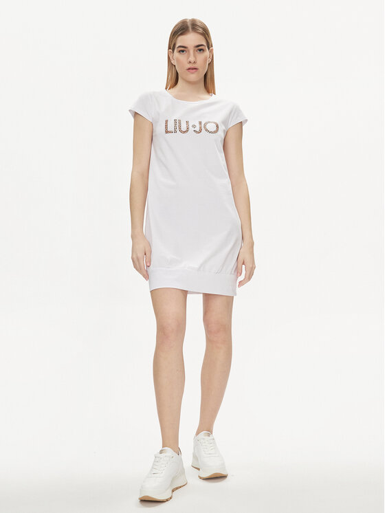 Liu Jo Liu Jo Vsakodnevna obleka VA4103 JS003 Bela Regular Fit