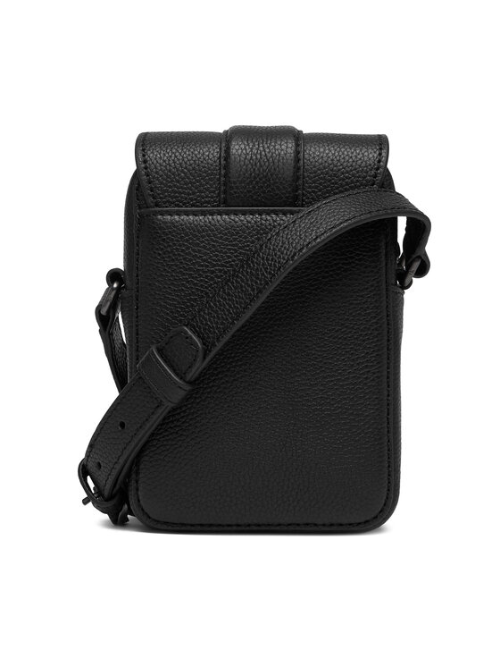 Calvin Klein Calvin Klein Saszetka Leather Slim Flap Reporter LV04D3323G Czarny