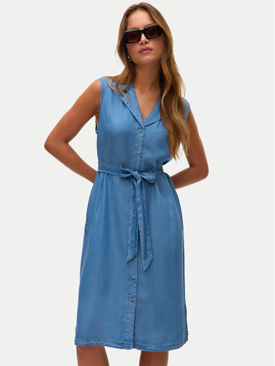 Vero Moda Vero Moda Sukienka letnia Bree 10304888 Niebieski Regular Fit