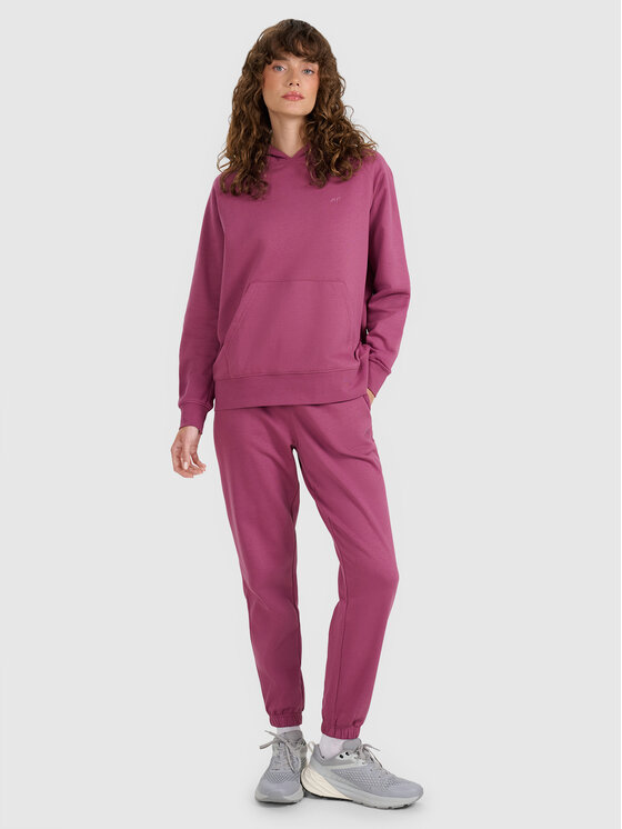 4F 4F Bluza NOS Bordowy Regular Fit
