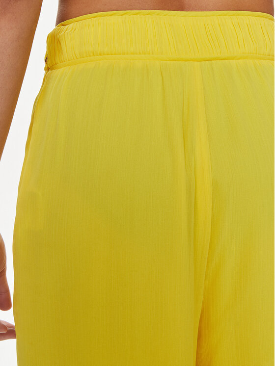 Patrizia Pepe Patrizia Pepe Riidest püksid 2P1584/A061-Y447 Kollane Wide Leg
