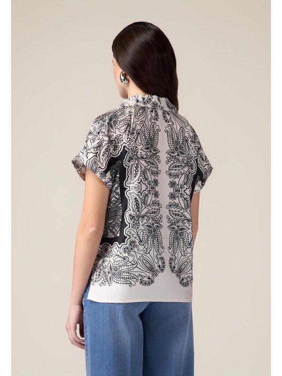 Oltre Oltre Blusa 2477J000713N0S1 Bianco Regular Fit