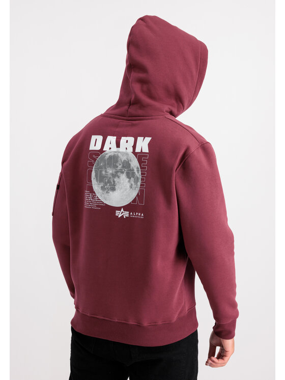 Alpha Industries Alpha Industries Bluza Dark Side Hoodie Bordowy Regular Fit