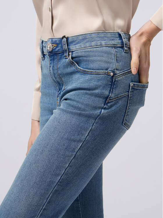 Oltre Oltre Jeans P490R008170N024 Turchese Flare Fit