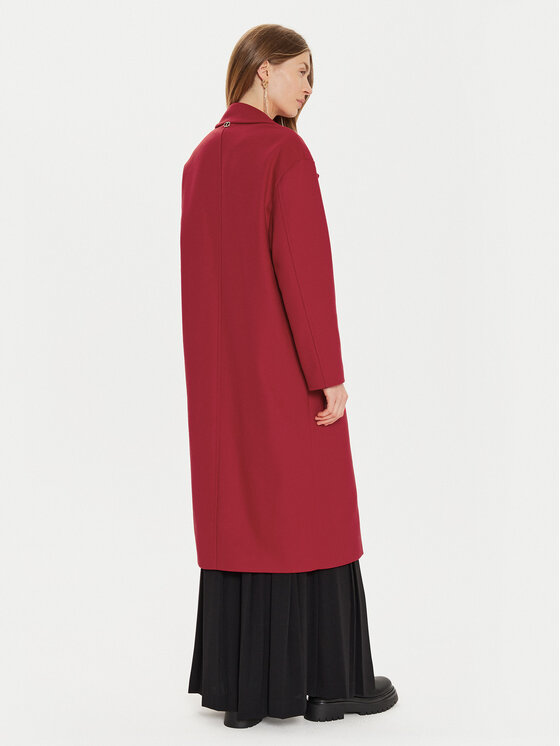 TWINSET TWINSET Gyapjú kabát 242TT2203 Piros Loose Fit
