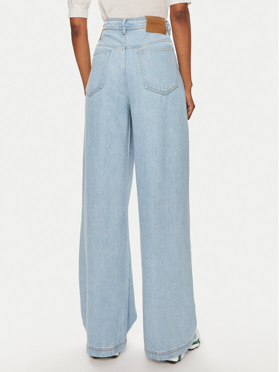 Munthe Munthe Jeans hlače Obey 242140524206 Modra Wide Leg