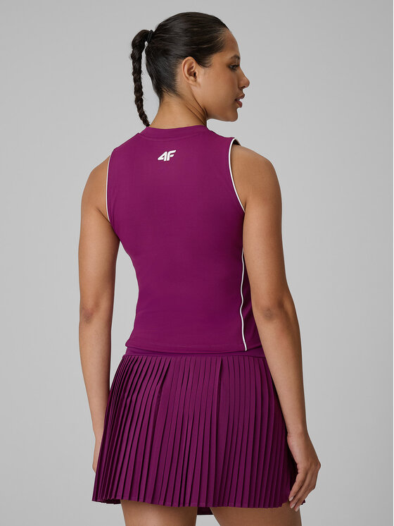 4F 4F Koszulka techniczna SERVE & SMASH Bordowy Slim Fit
