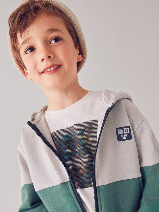 Mayoral Mayoral Majica dugih rukava 4426 Zelena Regular Fit