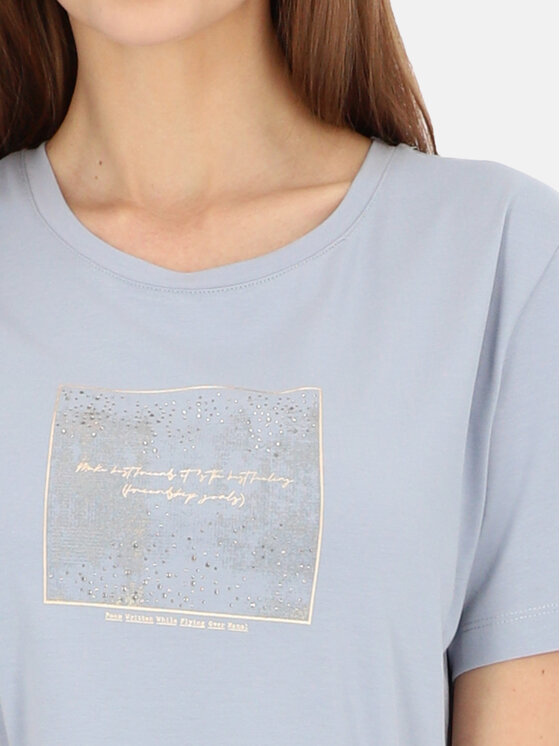 L’AF L’AF T-Shirt Nika Niebieski jasny Regular Fit