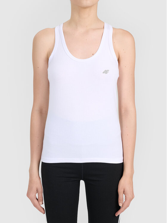 4F 4F T-Shirt TSLEF300-10 Biały Active Fit