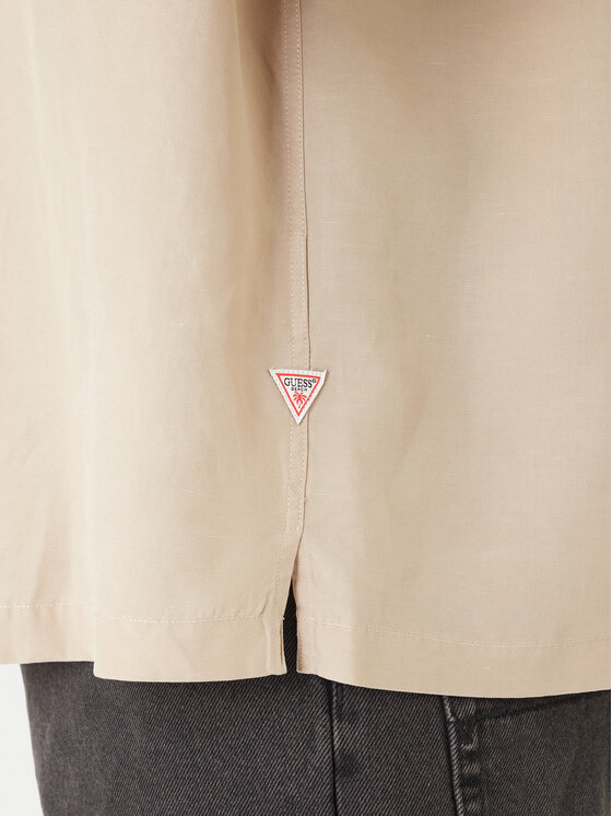 Guess Guess Hemd F6GH01 WN202 Beige Regular Fit