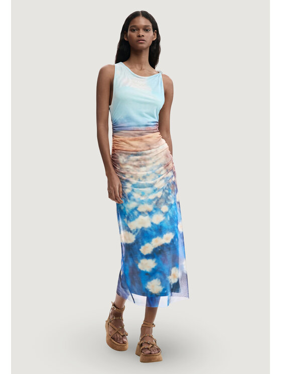 Desigual Desigual Sommerkleid Celeste 26SWVK28 Blau Slim Fit