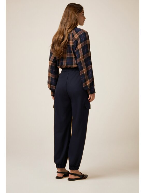 Oltre Oltre Pantaloni di tessuto P080J002594N034 Blu Boy Fit