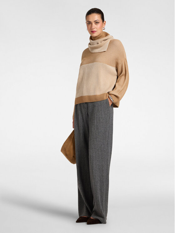 Elena Mirò Elena Mirò Sweter M055Z000817N0A1 Kremowy Over Fit