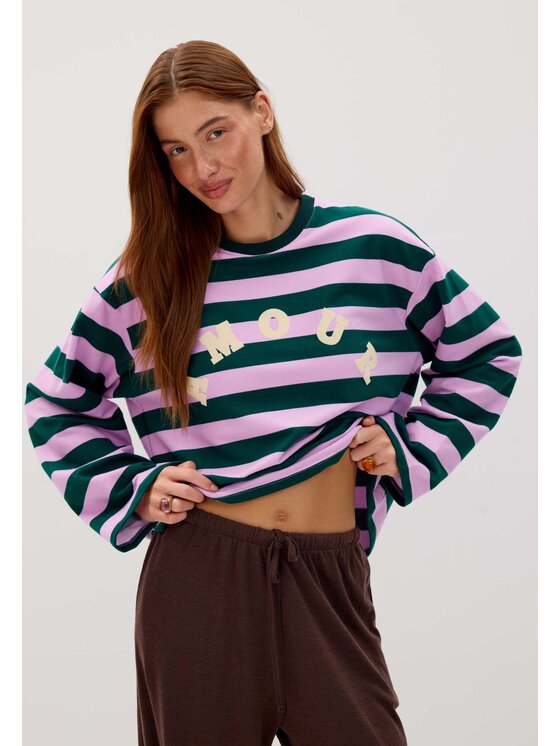Mirons Mirons Longsleeve Print Kolorowy Regular Fit